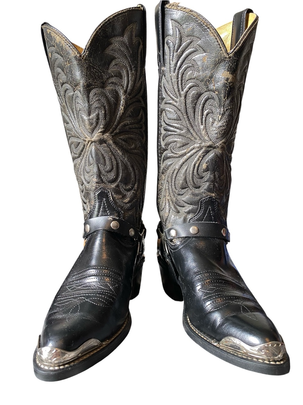 Vintage Black Western Boots Cowgirl